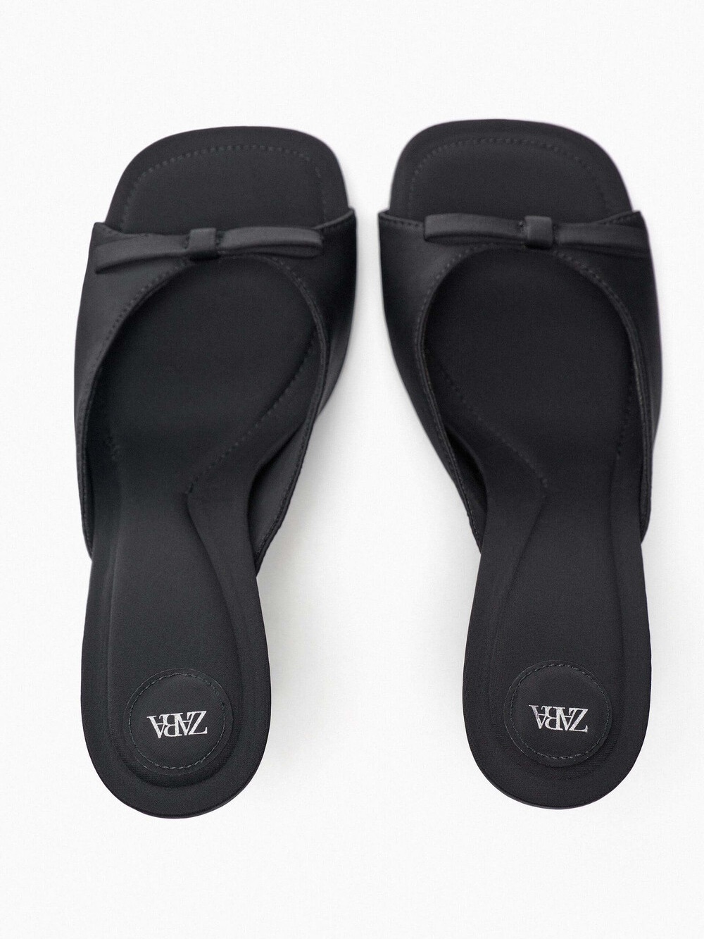 Zara Black Knot Slide Mules